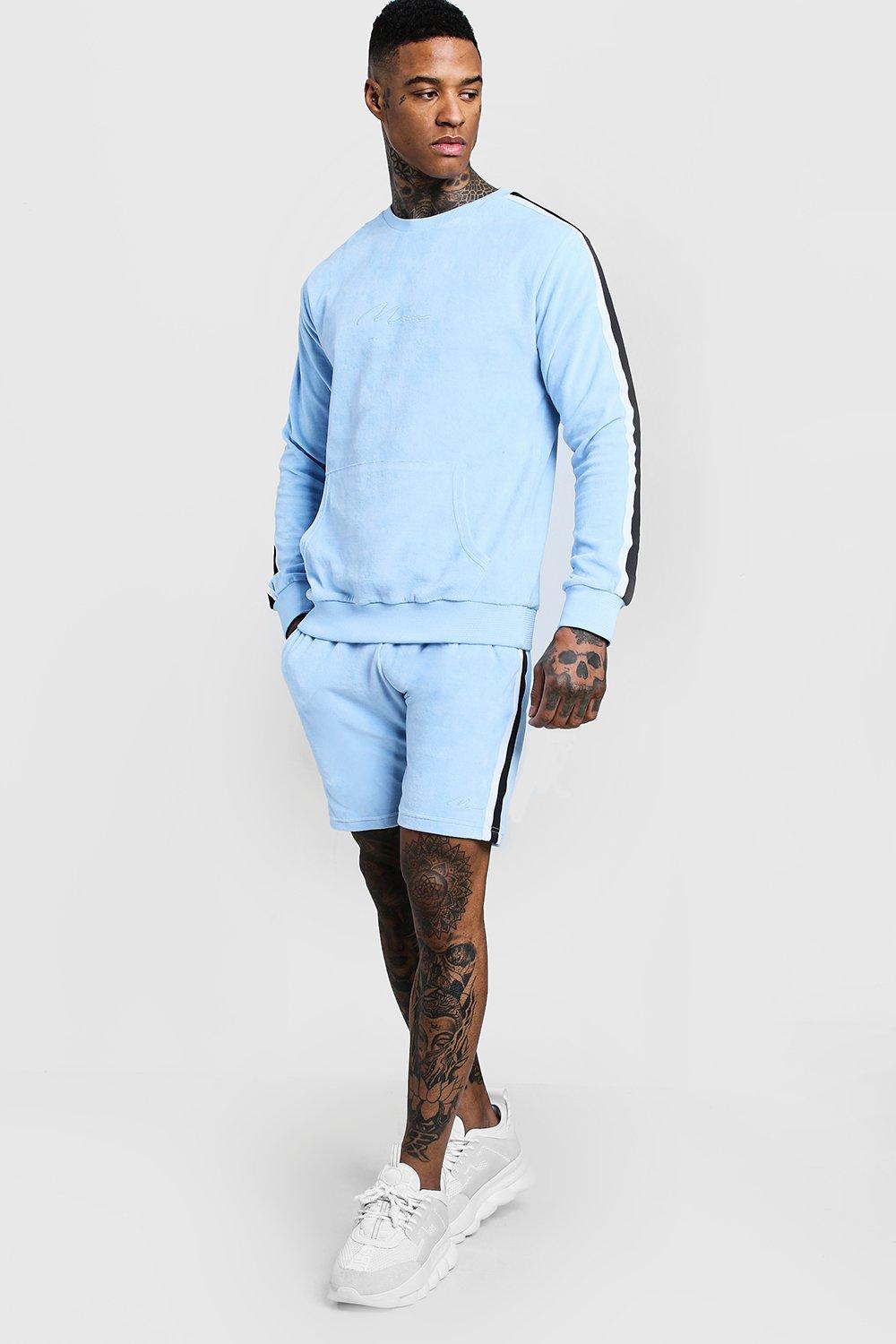 light blue tracksuit mens