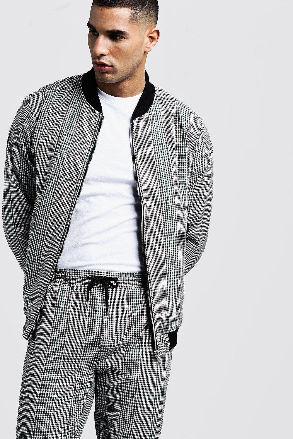 mens checkered tracksuit