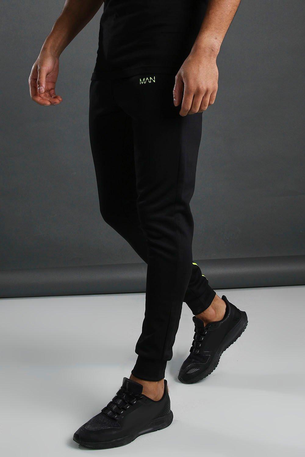 

Облегающие джоггеры MAN Active со вставками, Black