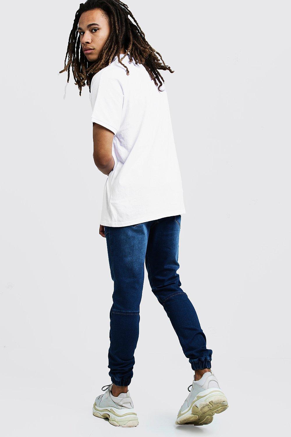 jersey denim joggers