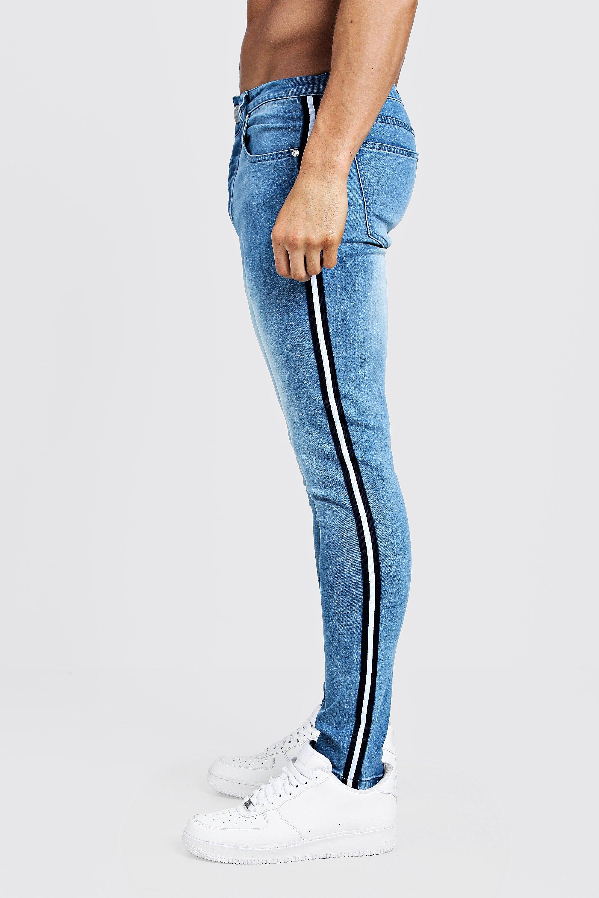 denim side tape jeans