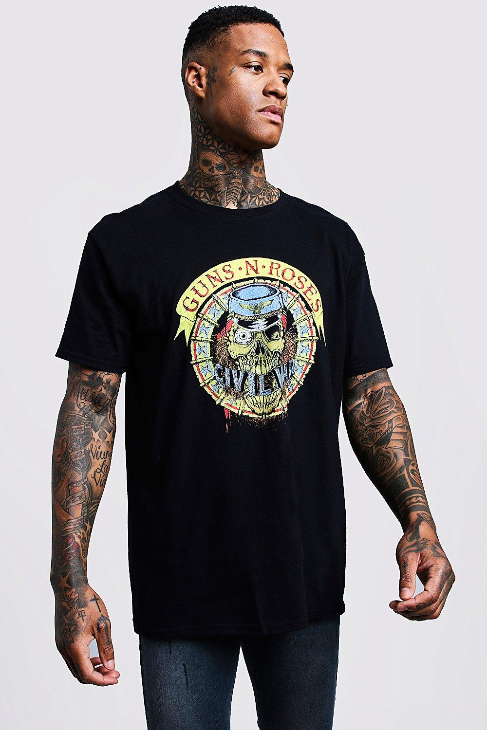 Guns N Roses Oversized Tour T Shirt Boohoo