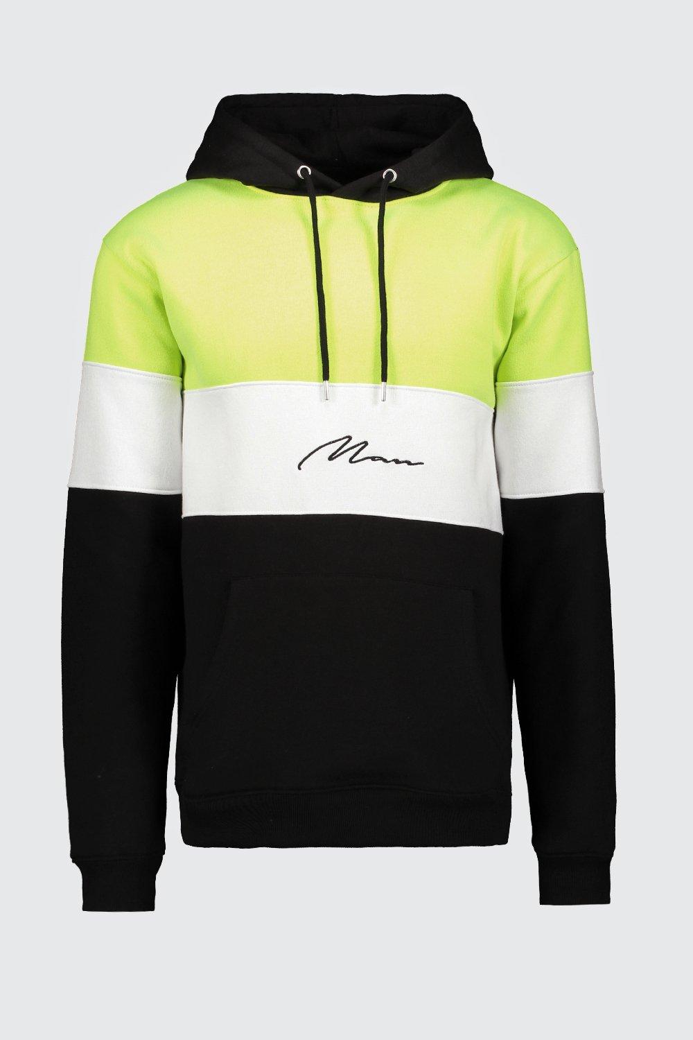 black and neon hoodie