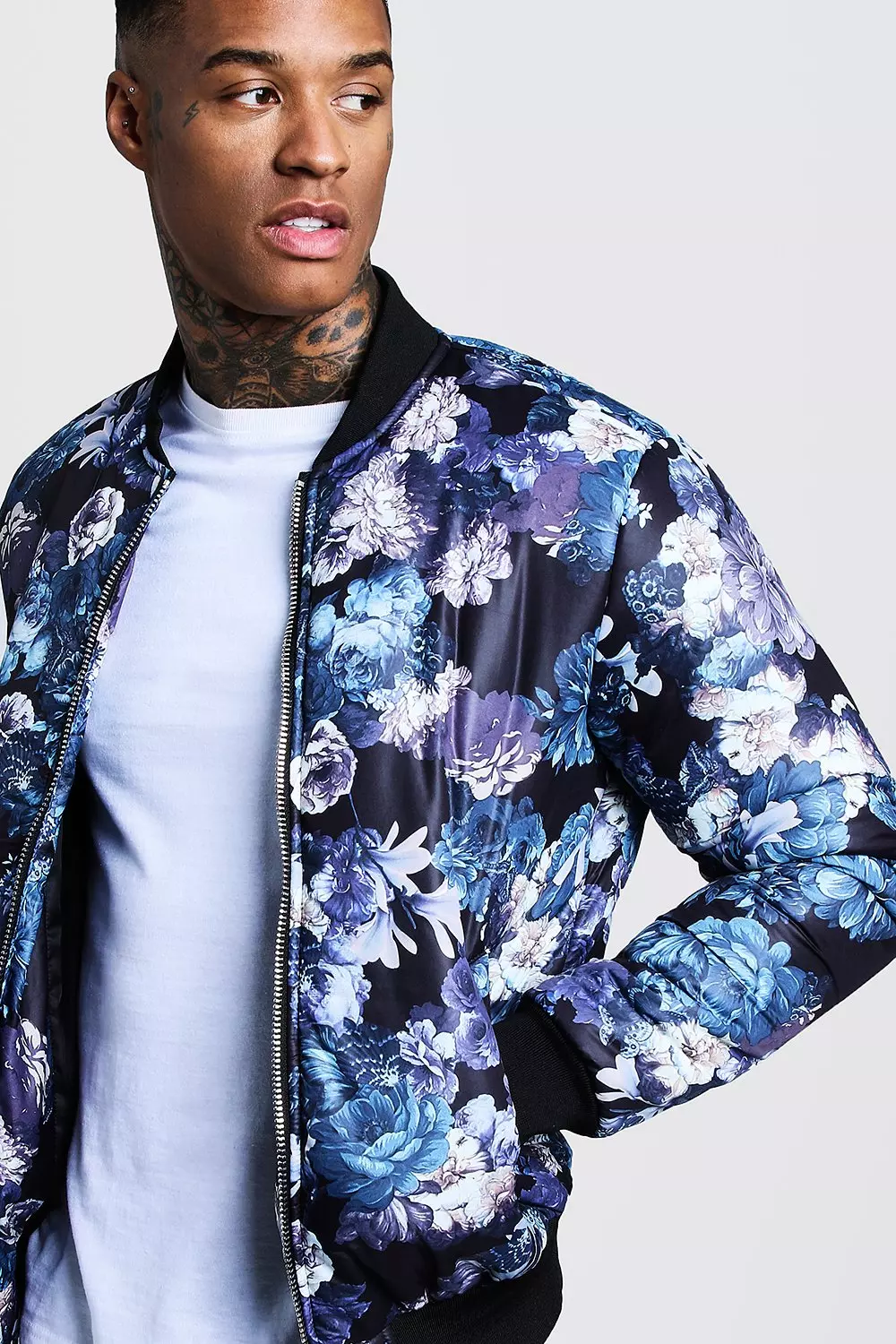 floral bomber jacket