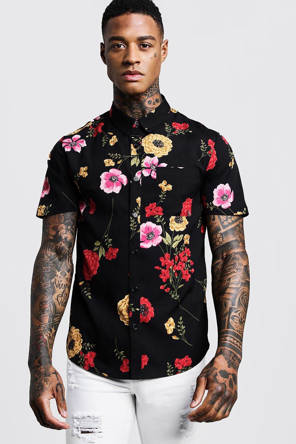 red floral shirt mens