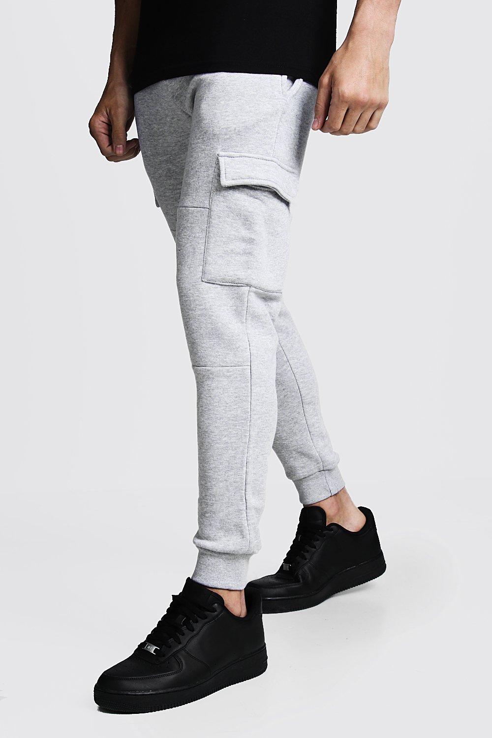 

Skinny Fit Джоггеры-карго со вставками, Grey