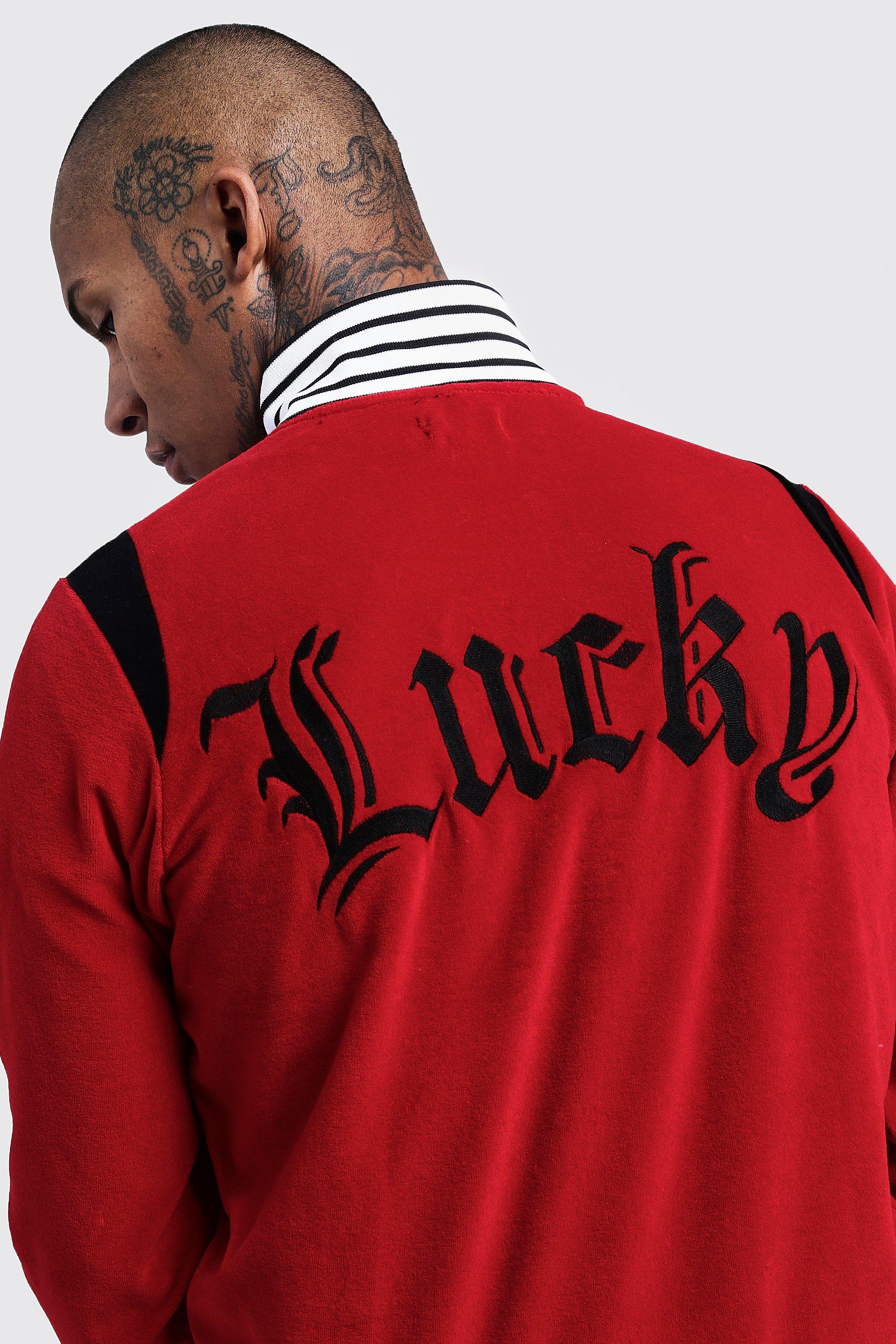 velour track top