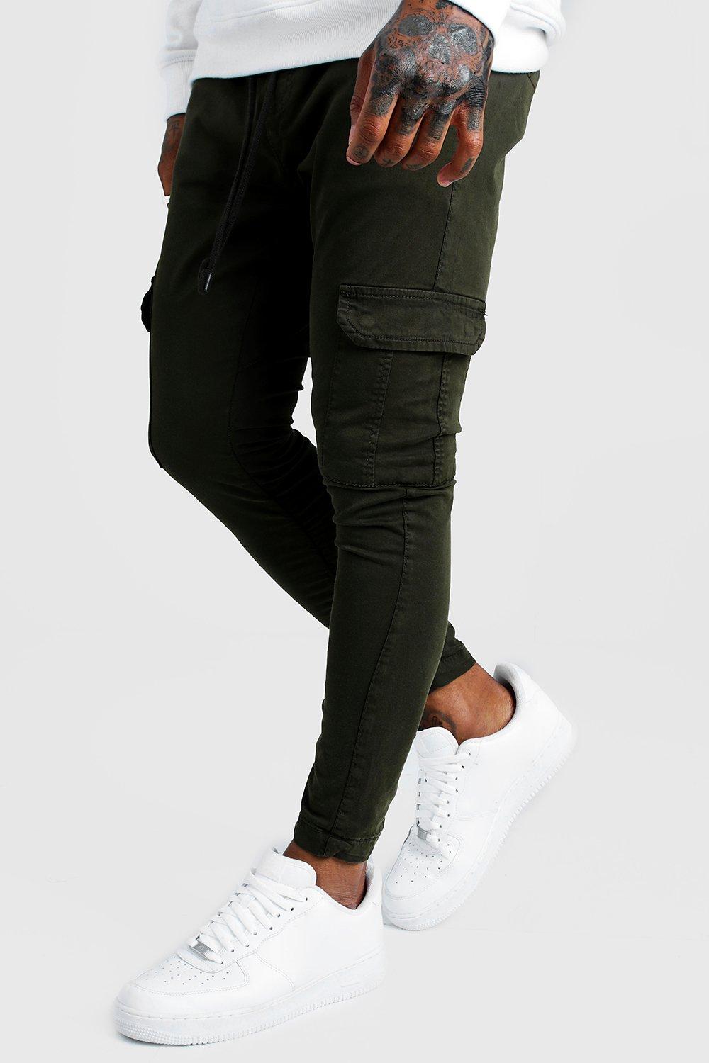 Skinny Fit Cargo Trousers | Boohoo