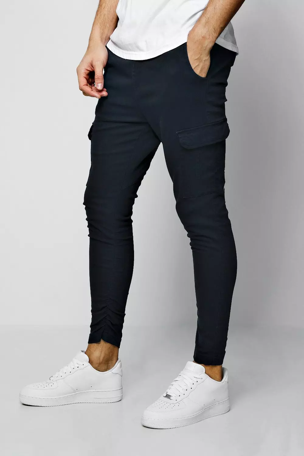 Men's skinny fit cargo on sale pants