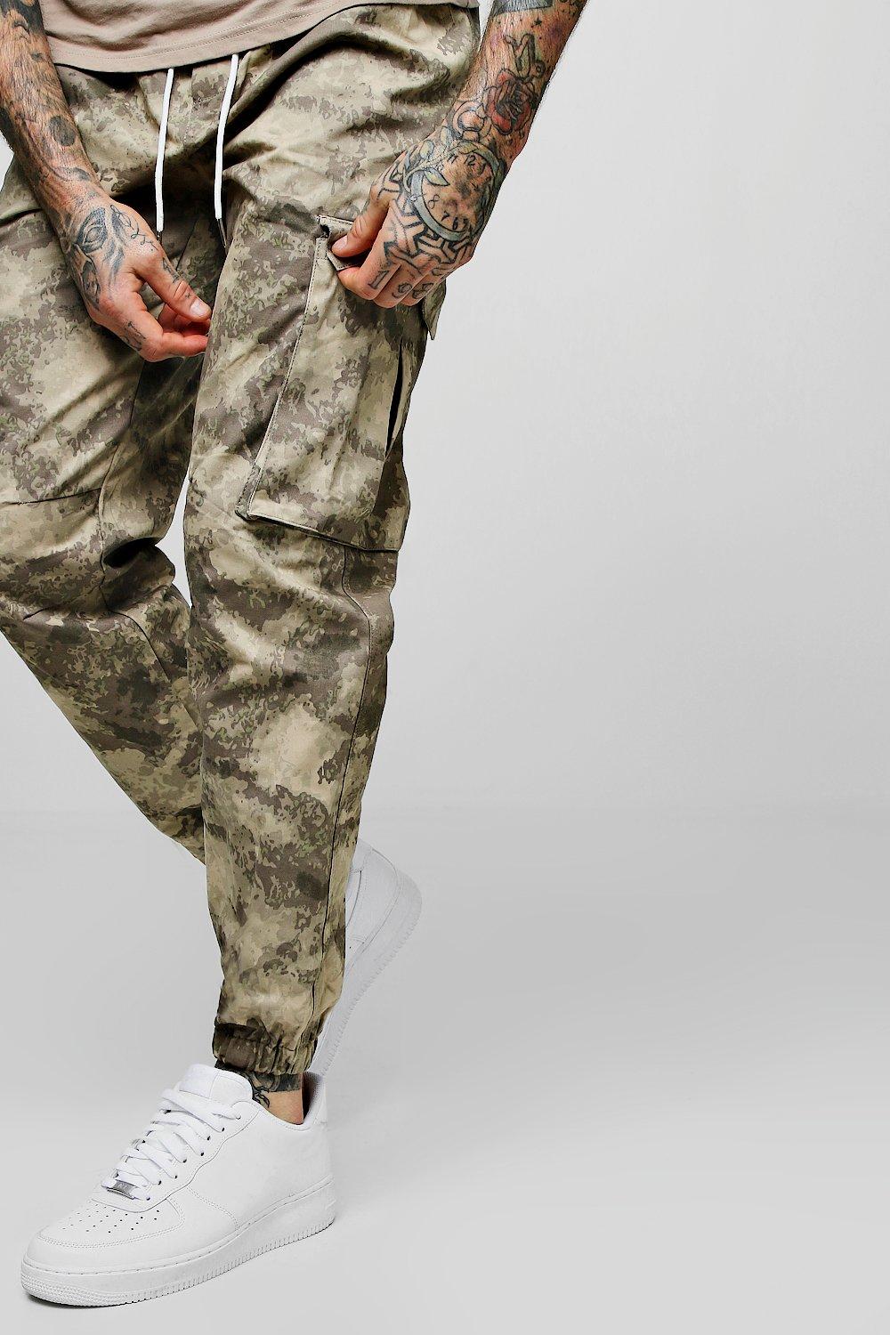 army print cargo pants