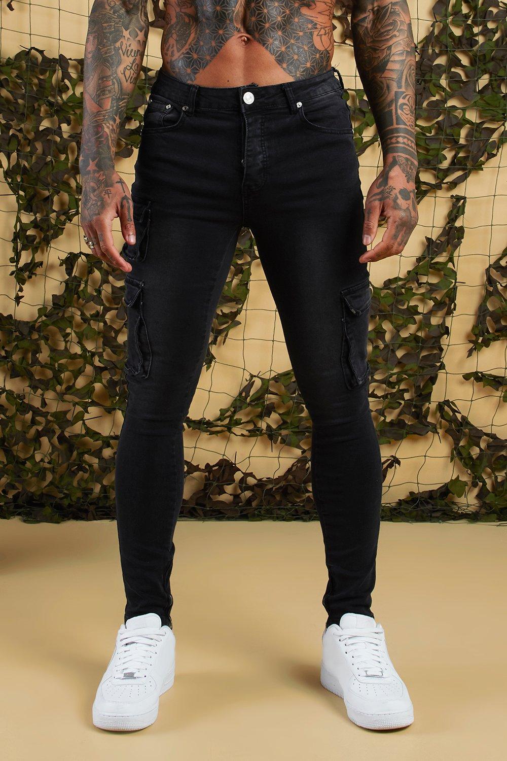 cargo jeans skinny mens