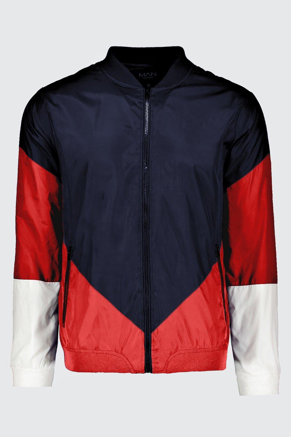 

Куртка бомбер Colour Block на молнии, Navy