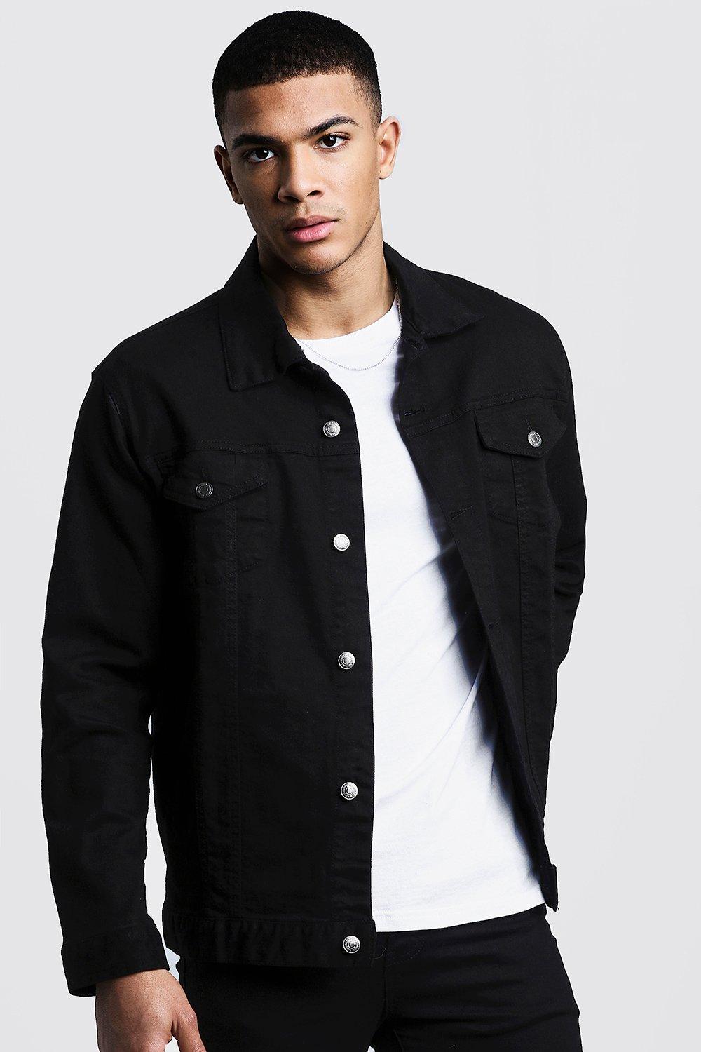 all black denim jacket