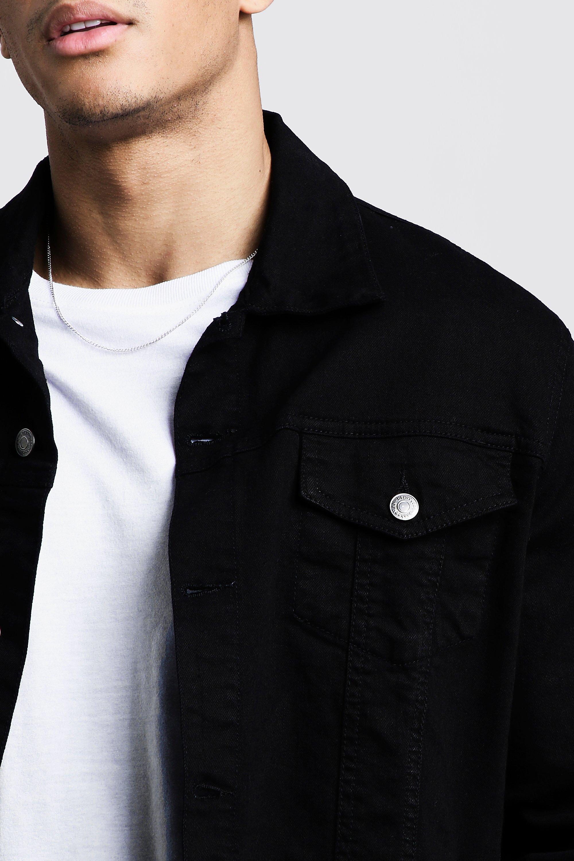 

Джинсовая куртка свободного размера, Washed black