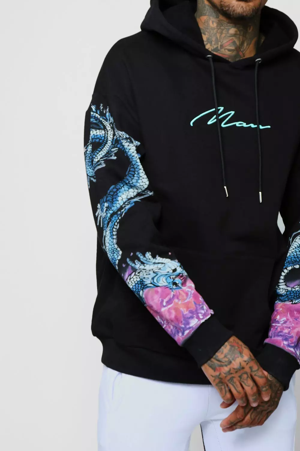 Dragon on sale sleeve hoodie