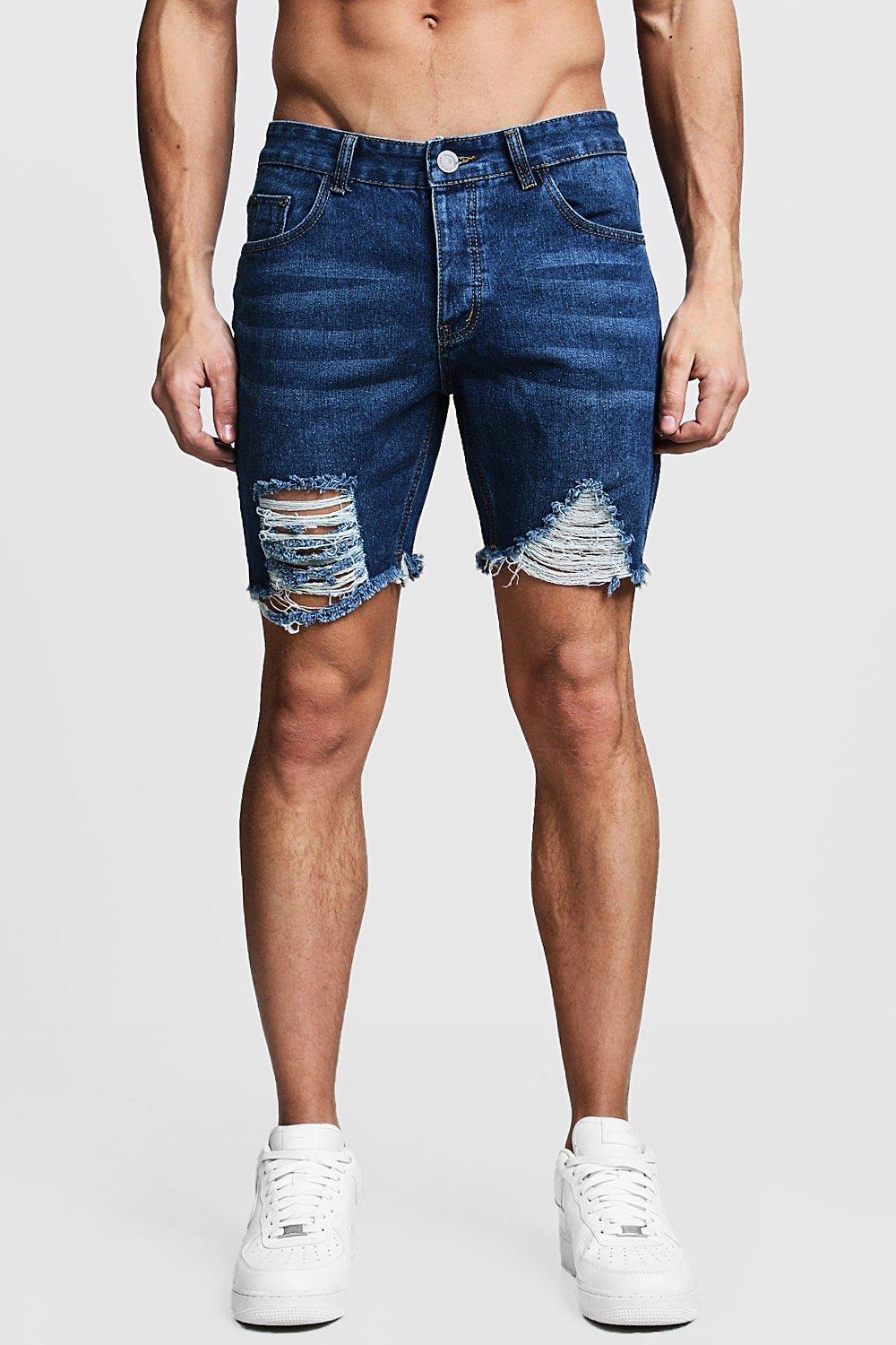 slim jean shorts