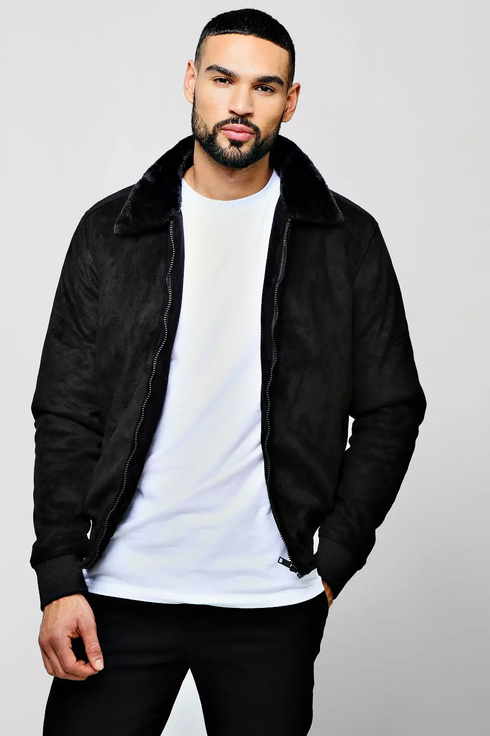 Faux collar jacket on sale mens