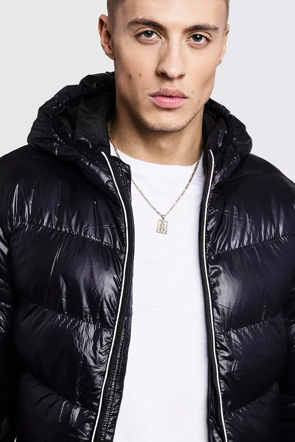 Reflective Hood Puffer Coat