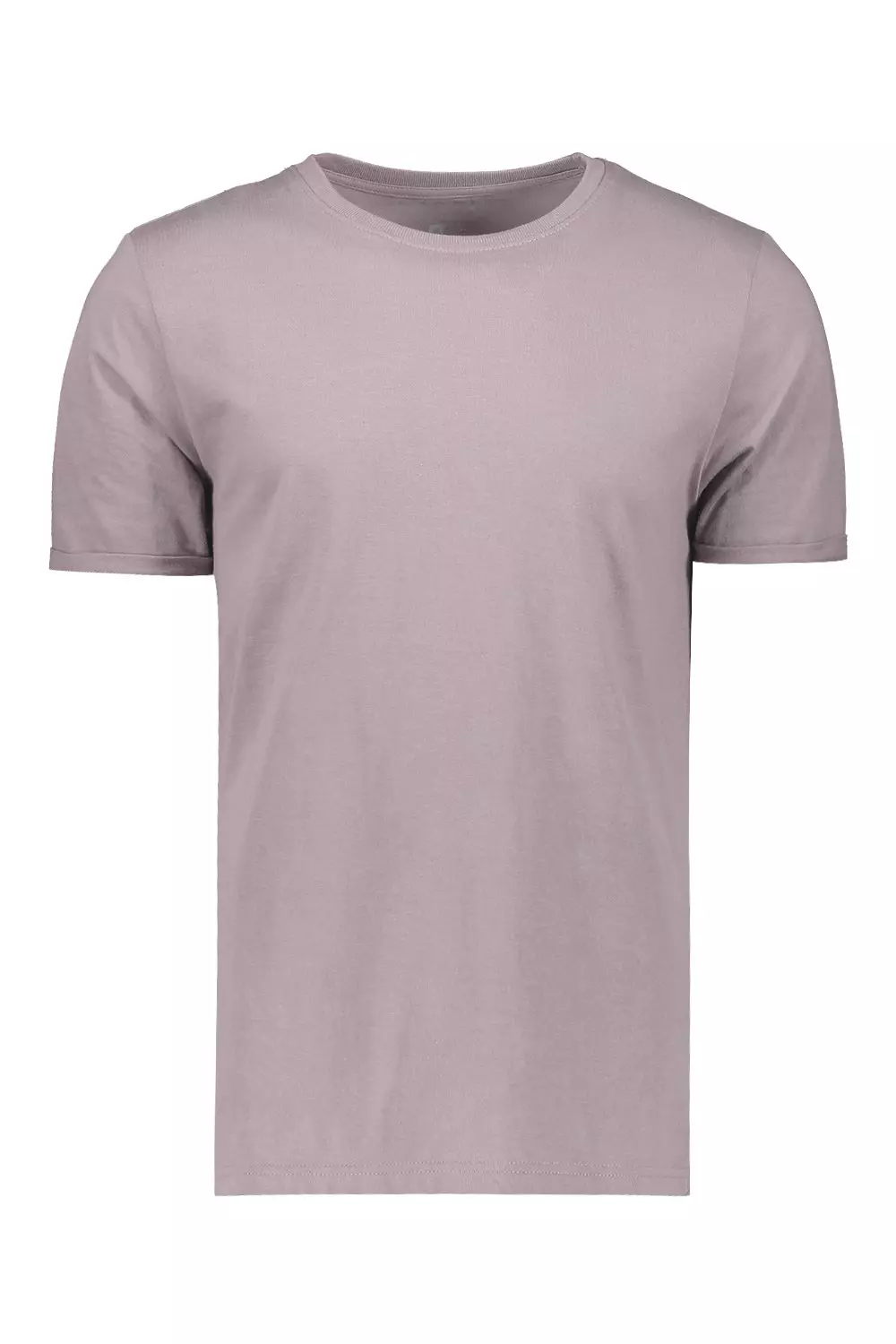 Crew Neck T-Shirt With Rolled Sleeves