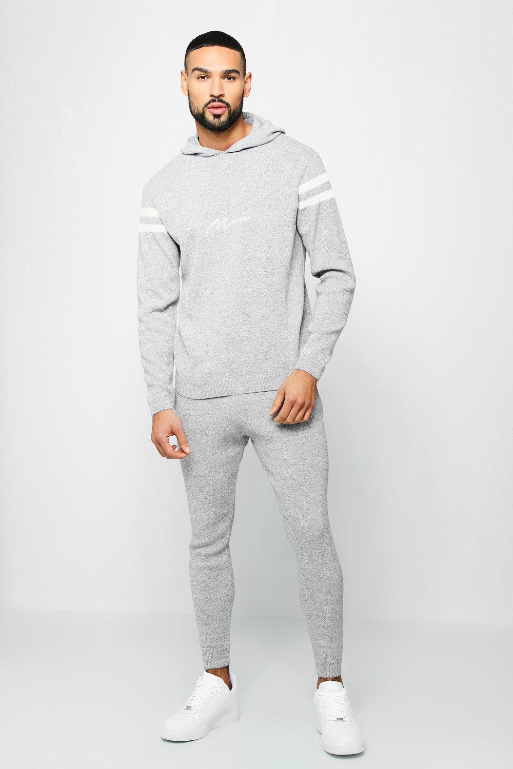 mens knitted tracksuit