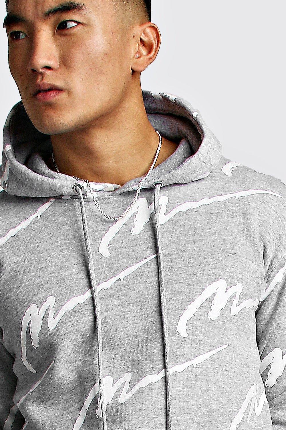 all over man printed hoodie