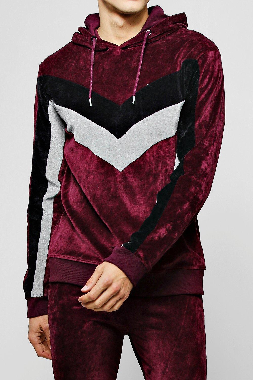 wine velour tracksuit