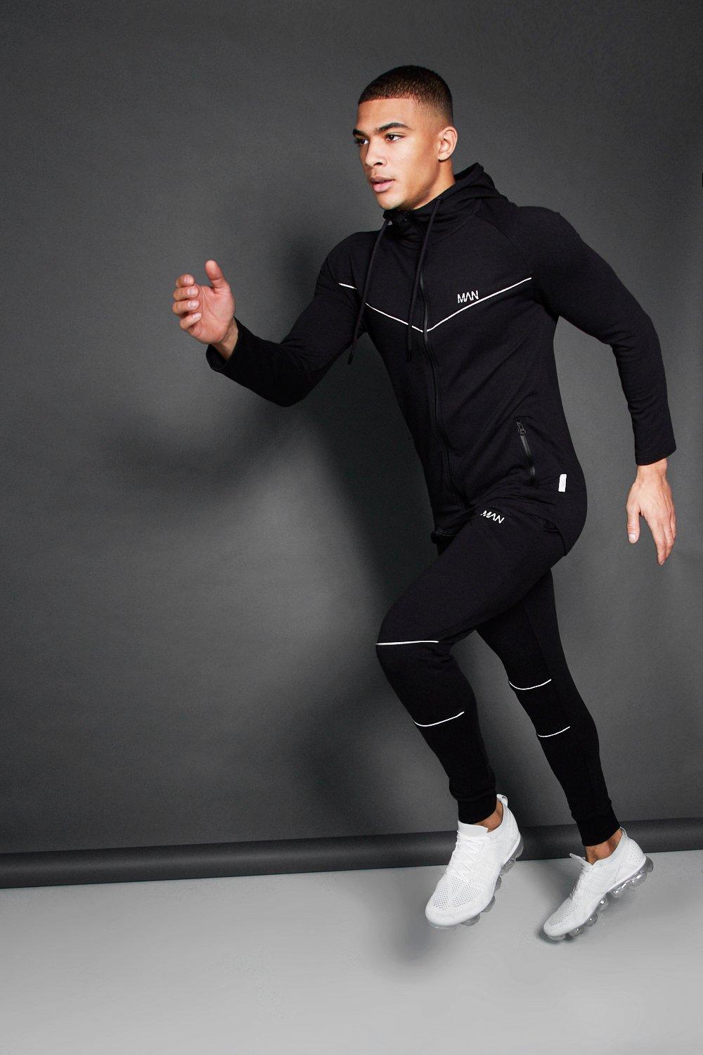 boohoo black tracksuit