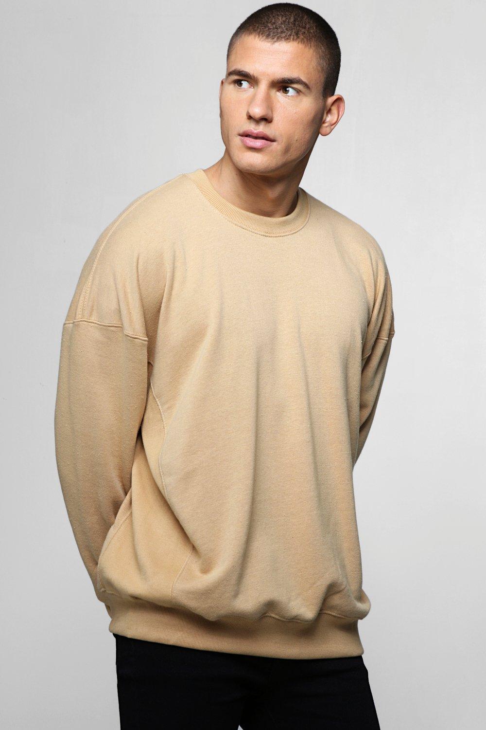 oversized beige sweatshirt