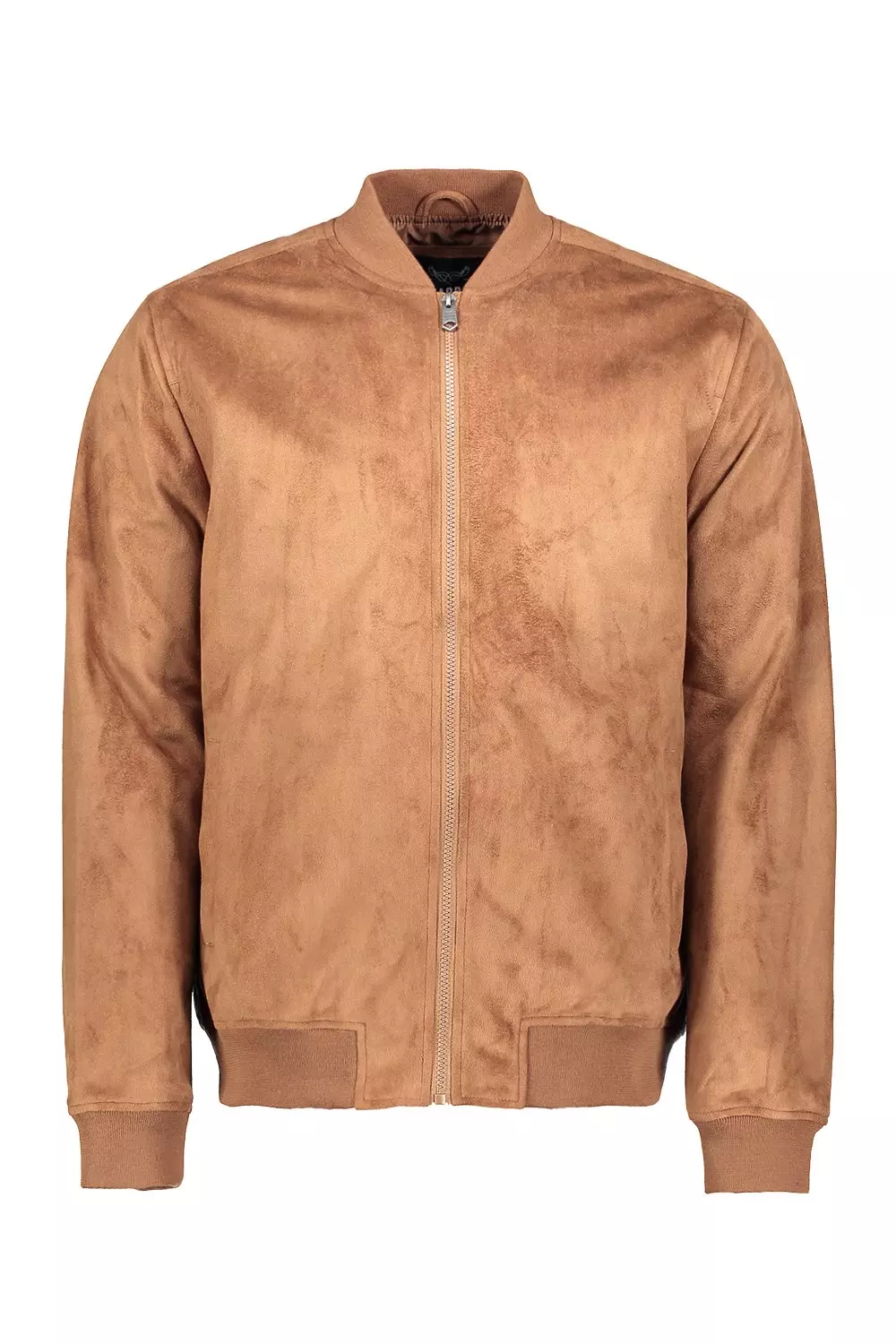 Faux Suede Bomber Jacket