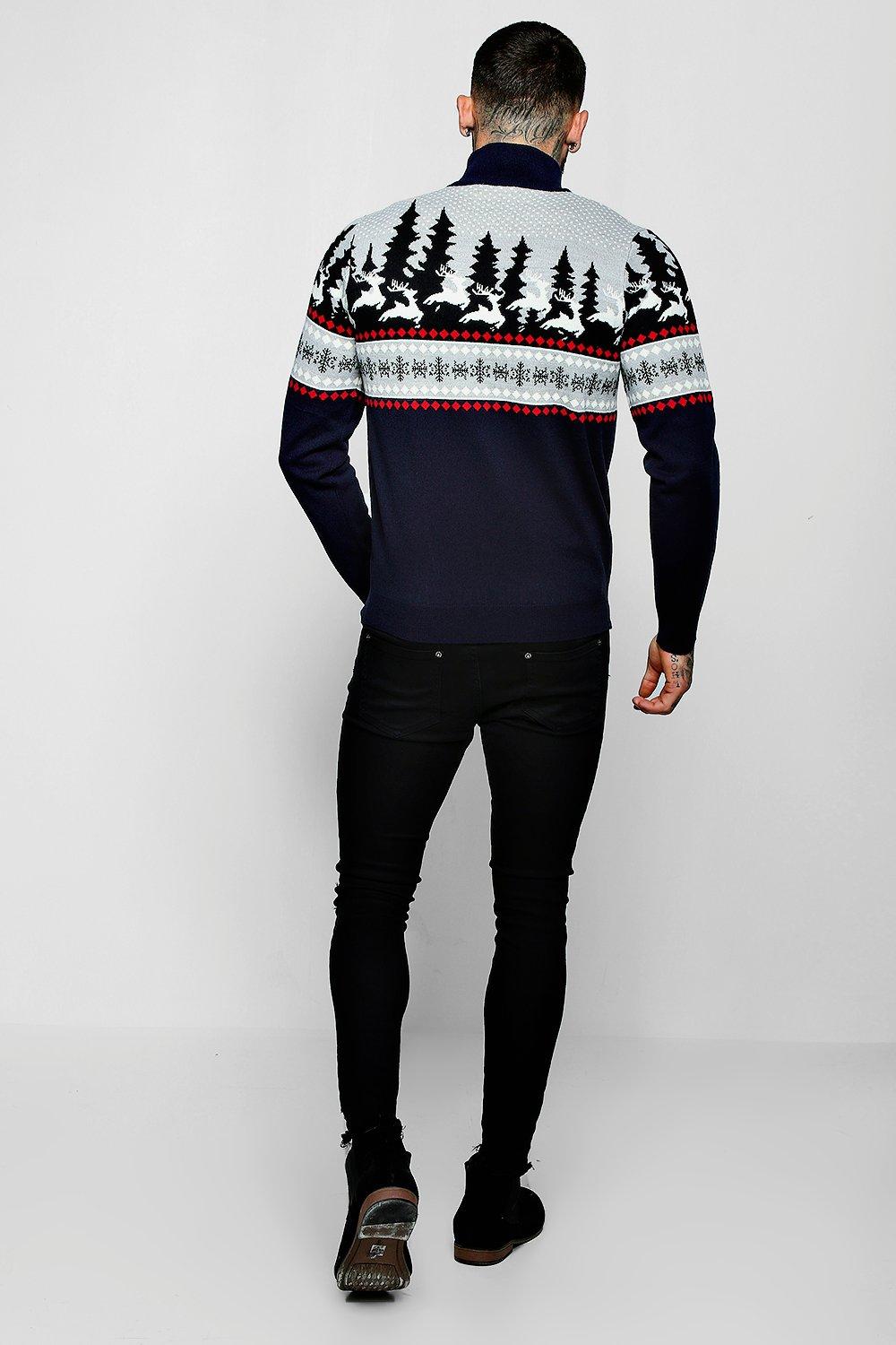 zip neck christmas jumper