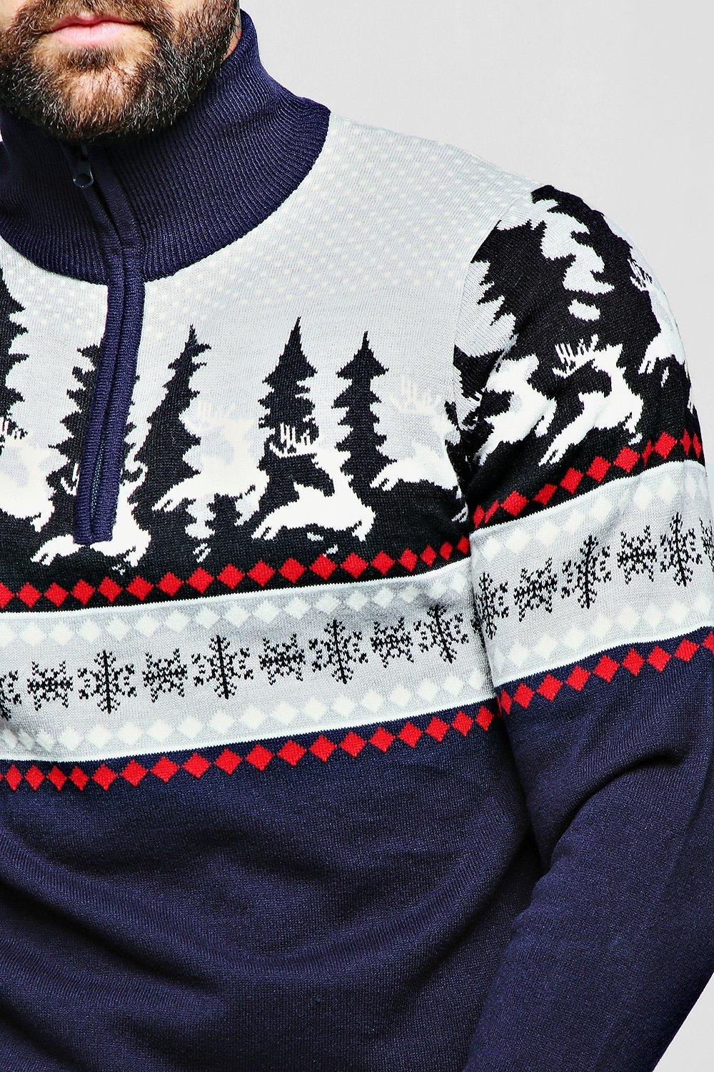 zip neck christmas jumper