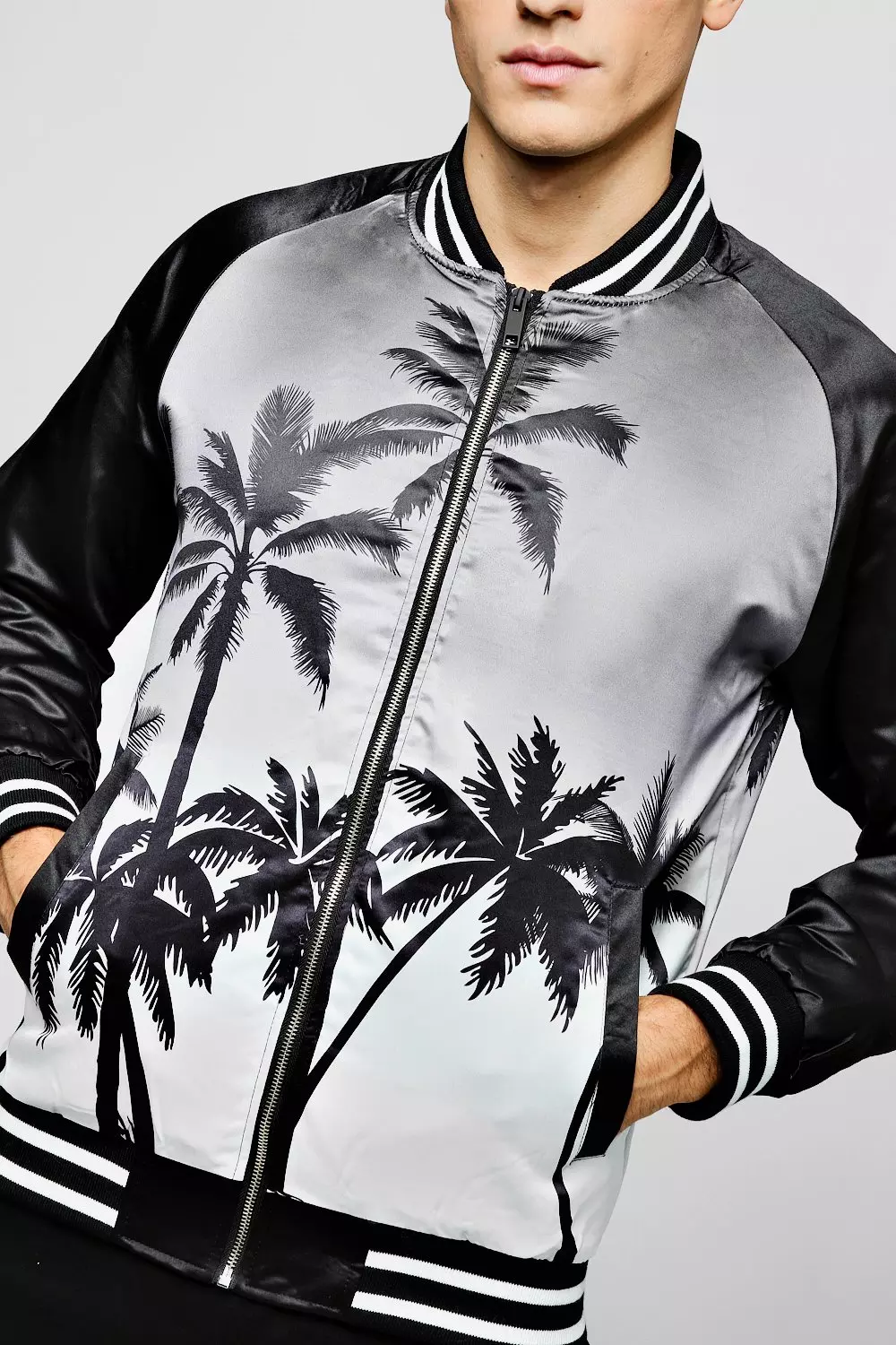 Palm tree outlet bomber jacket