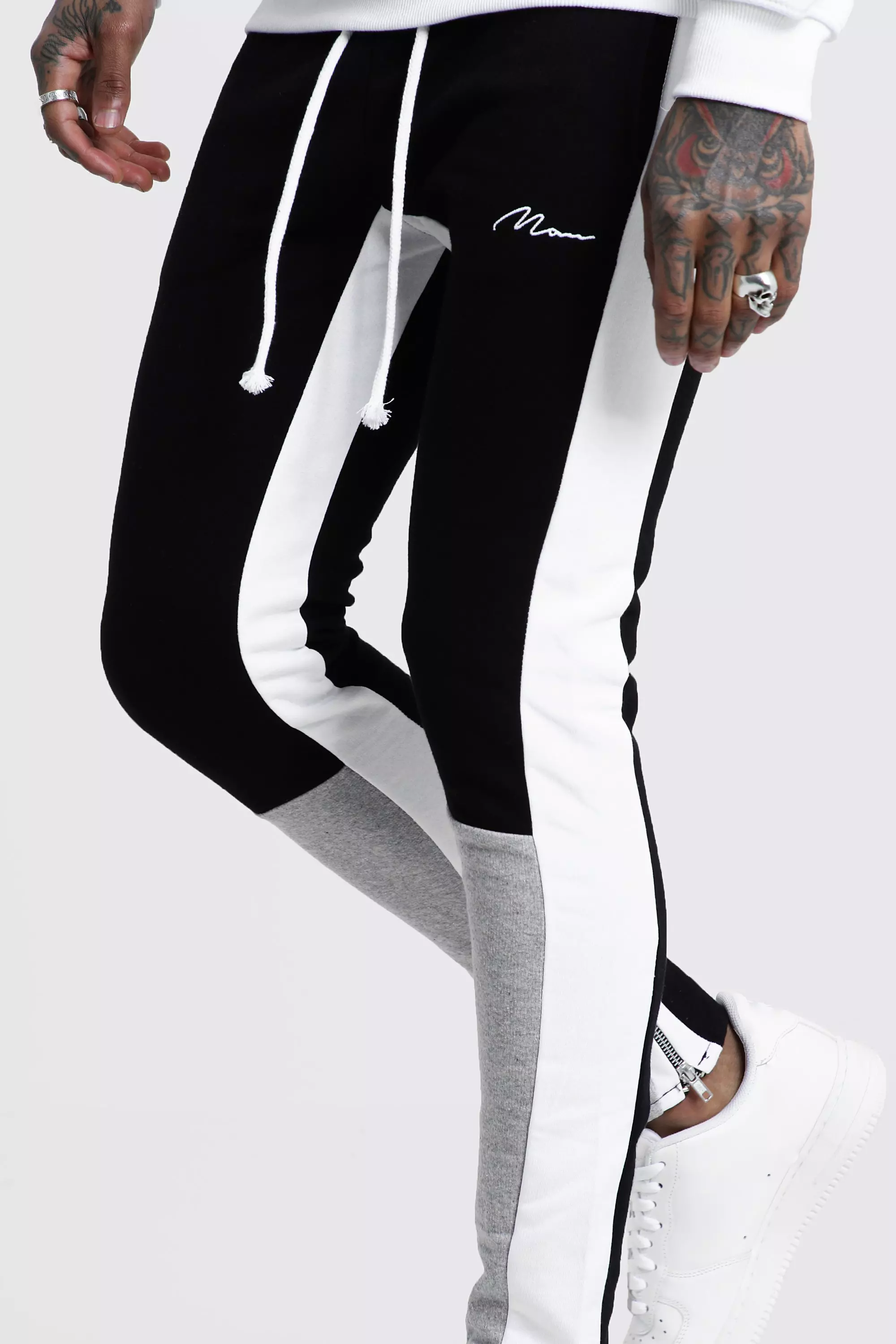 Boohooman skinny fit tracksuit hot sale