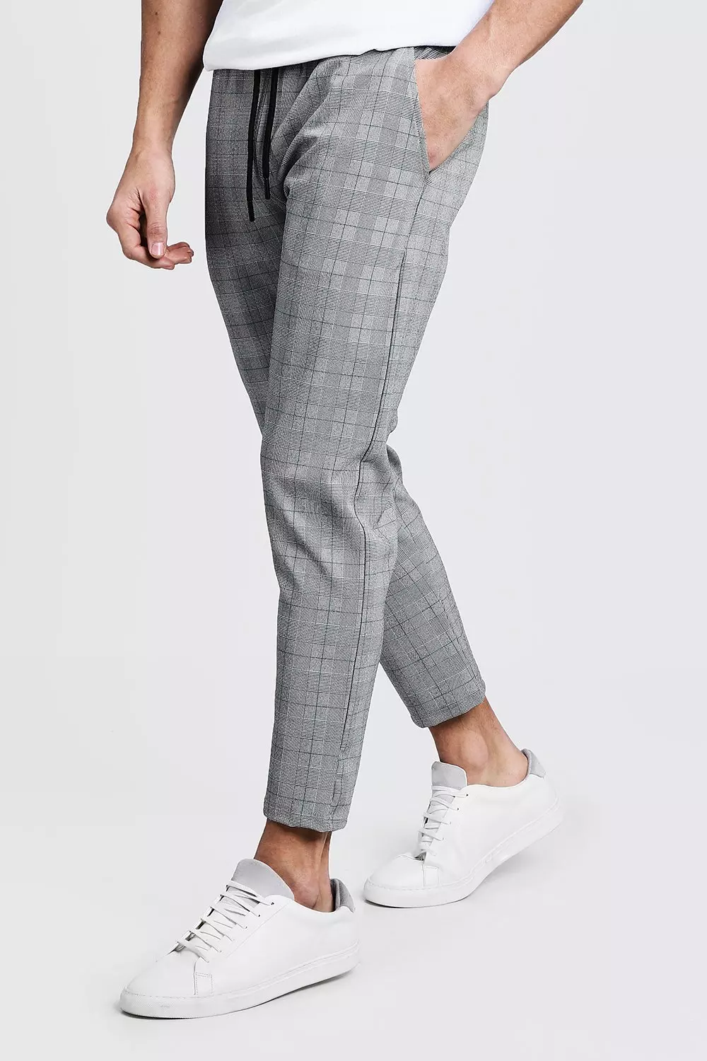 Boohooman smart 2024 checked jogger