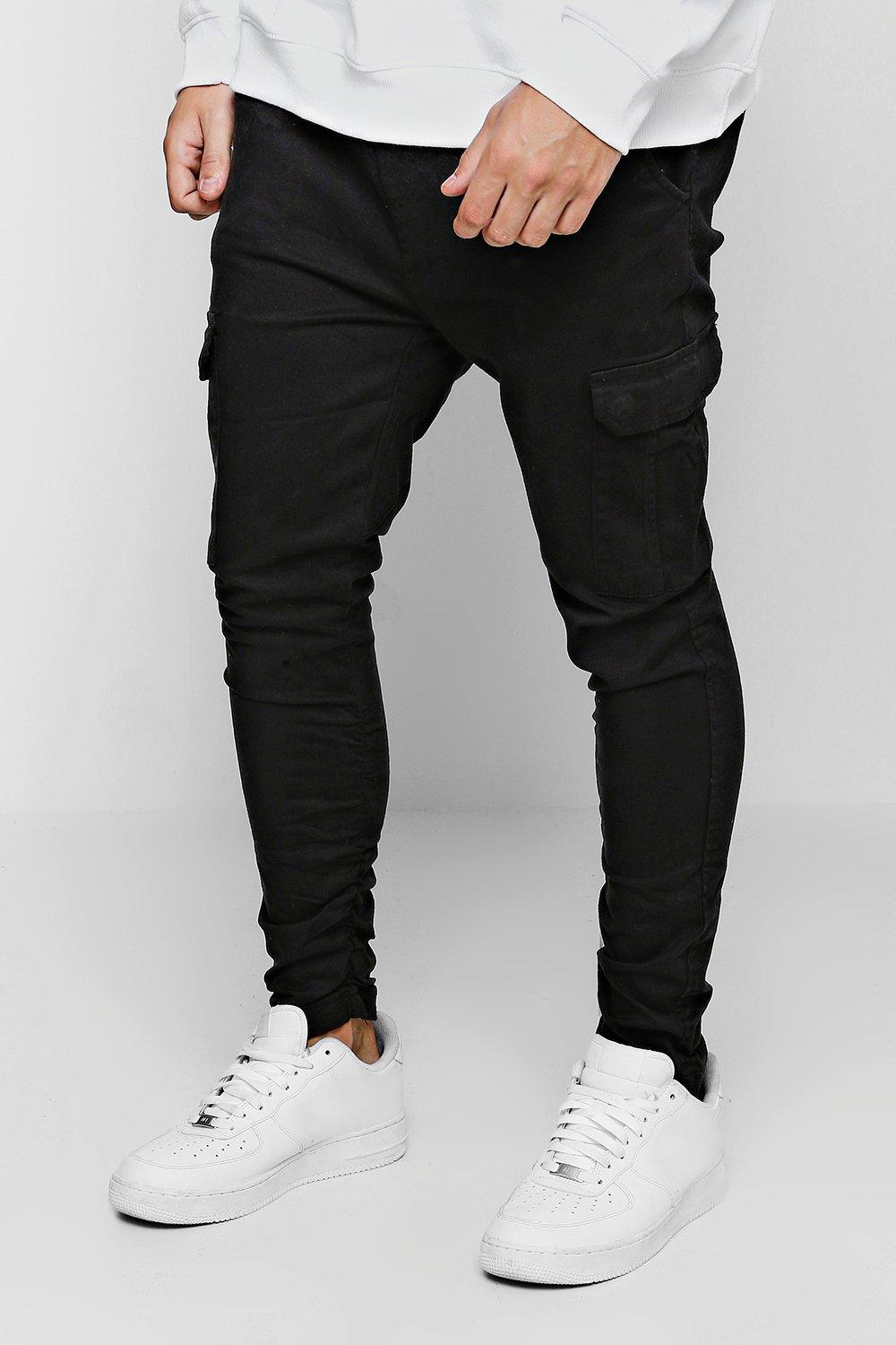 

Tapered Fit Cargo Trouser, Black