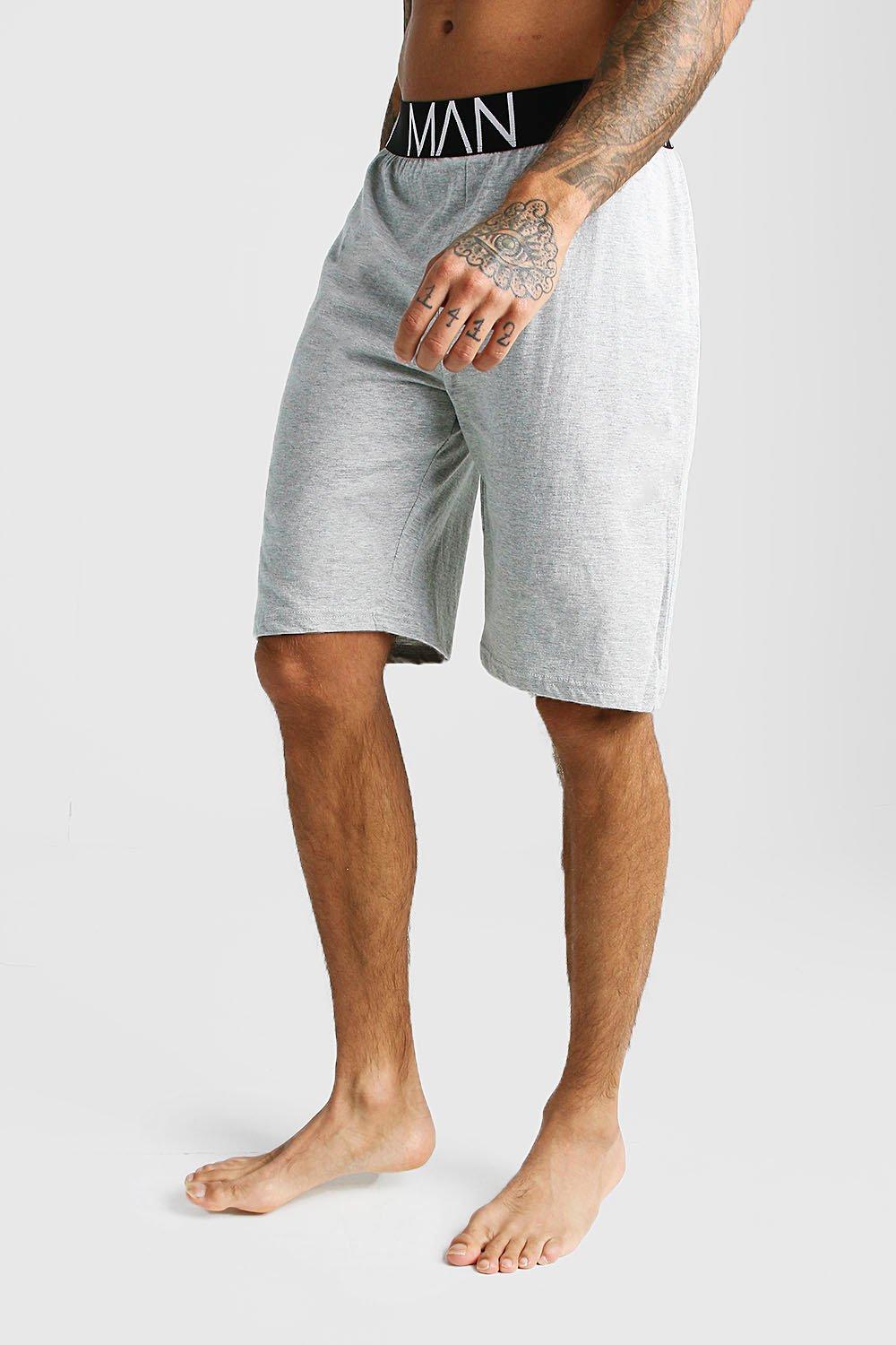 

MAN Jersey Lounge Shorts, Grey marl