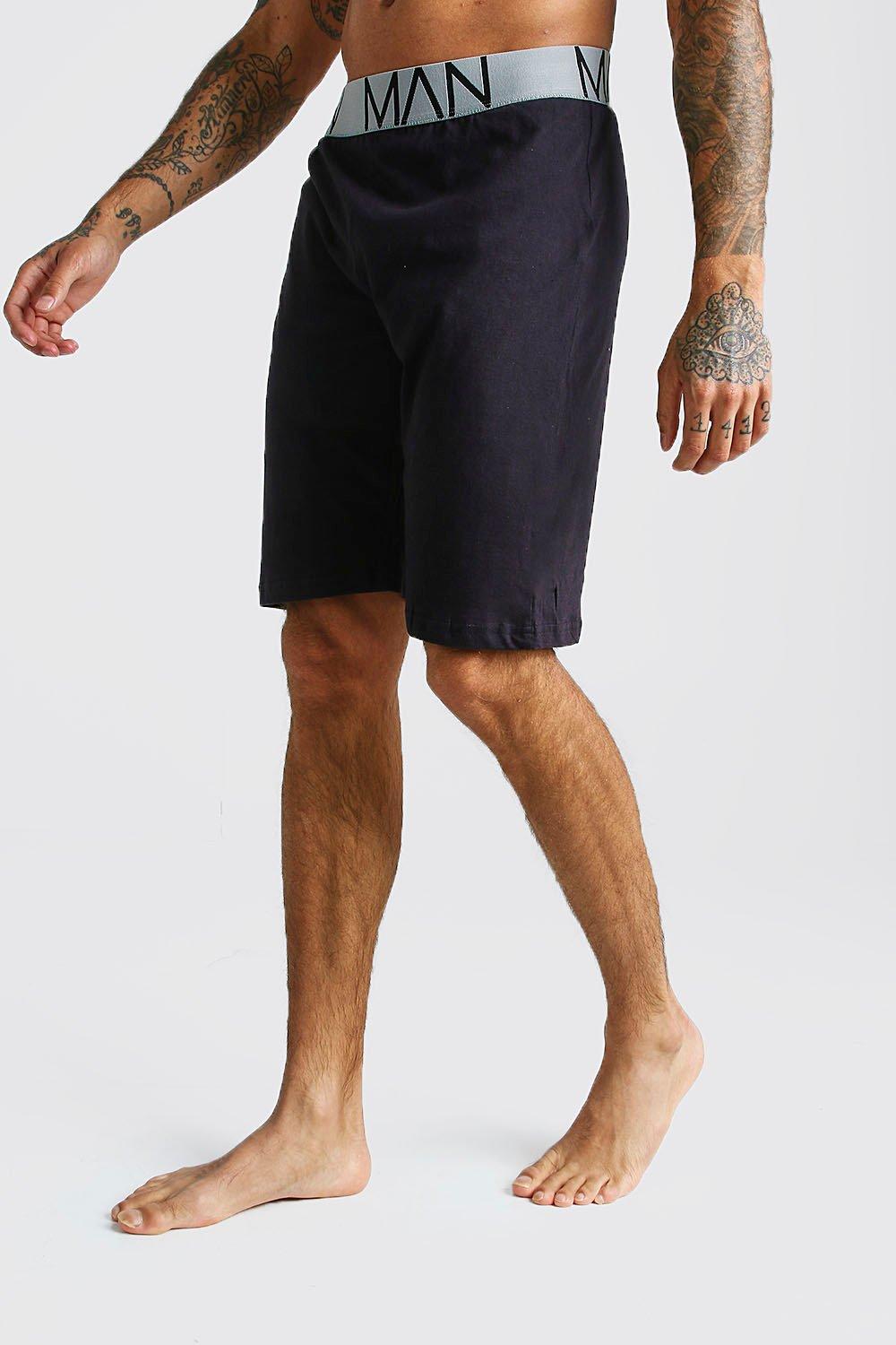 

MAN Jersey Lounge Shorts, Black