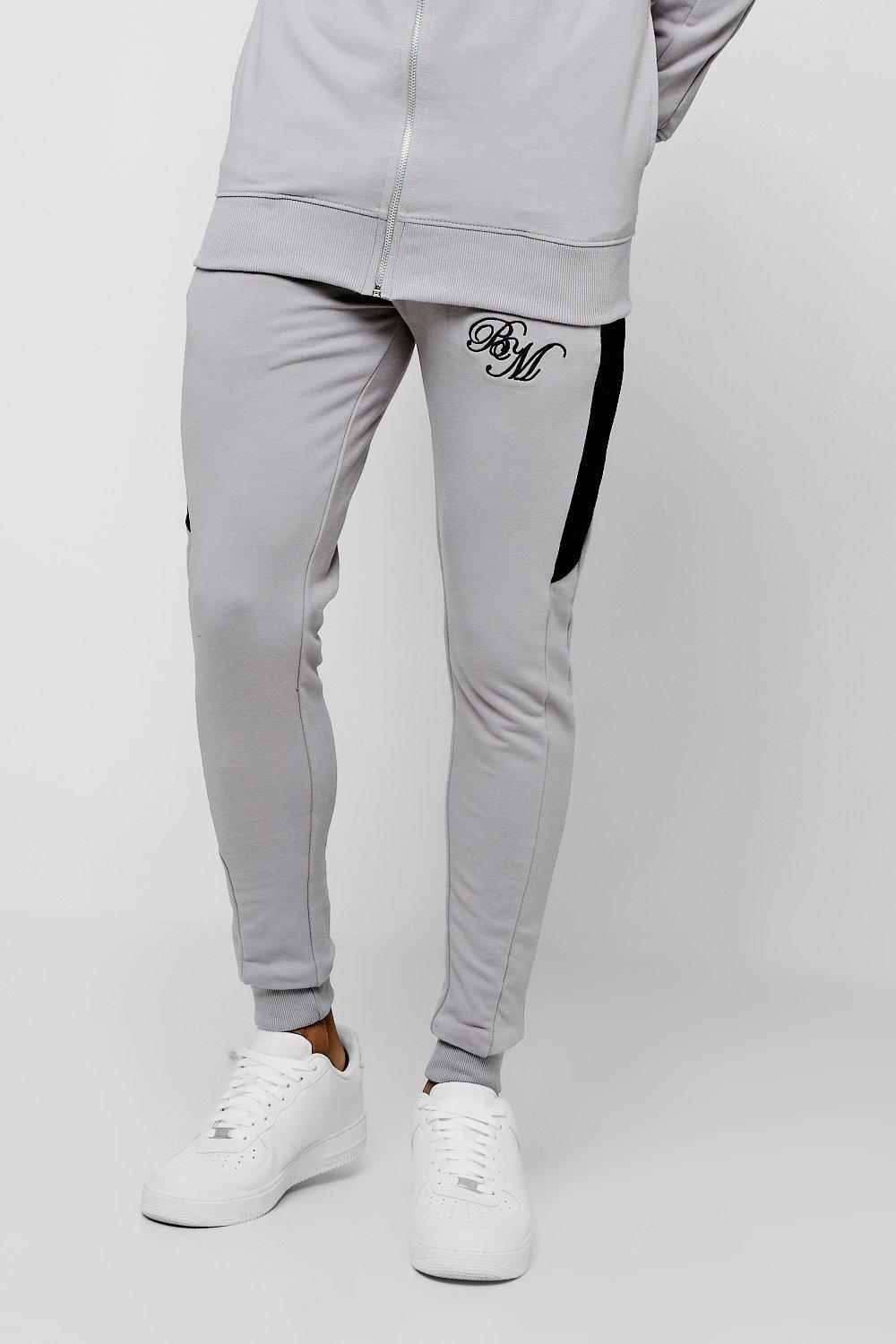 grey muscle fit tracksuit