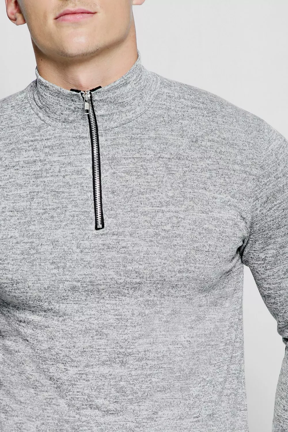 Boohooman half best sale zip jumper