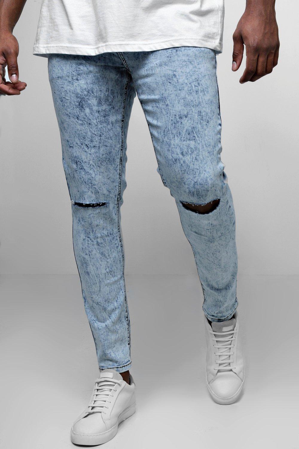 big and tall acid wash jeans