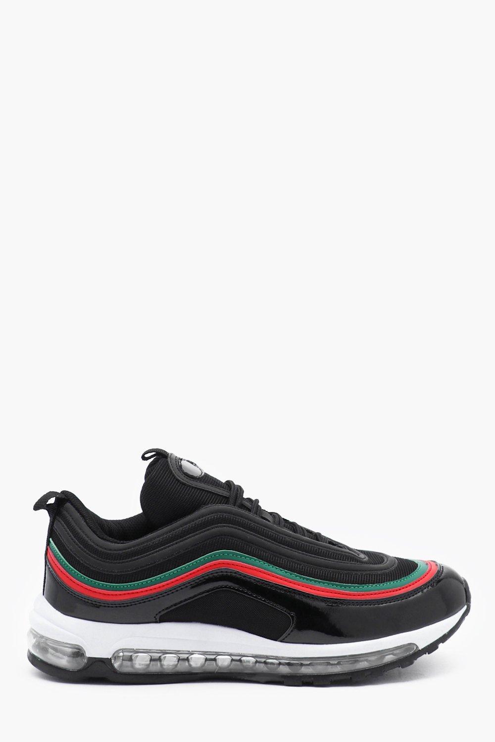 black bubble sole trainers