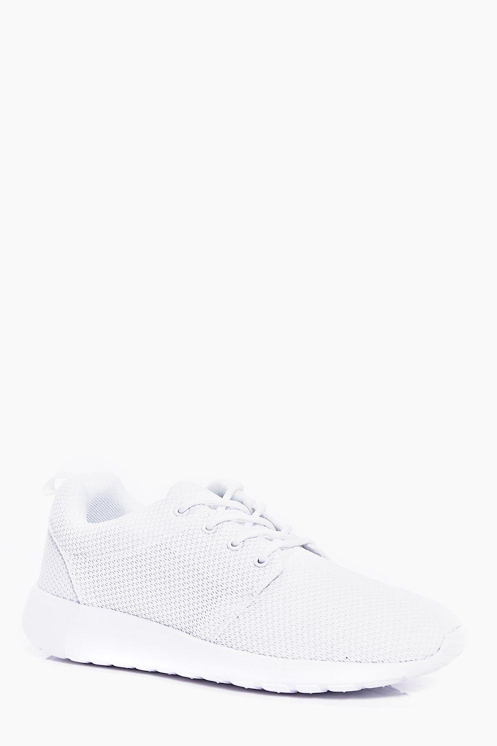 boohoo white trainers