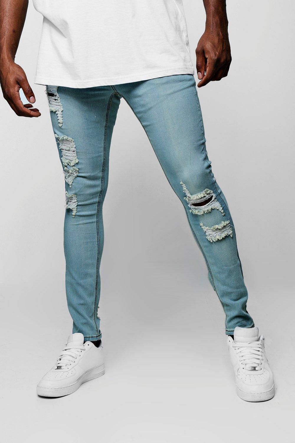 big and tall distressed denim