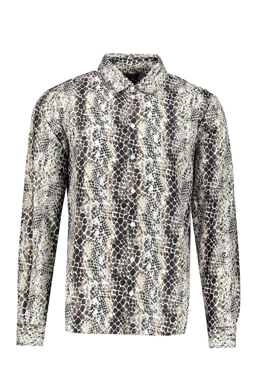 brown snakeskin shirt