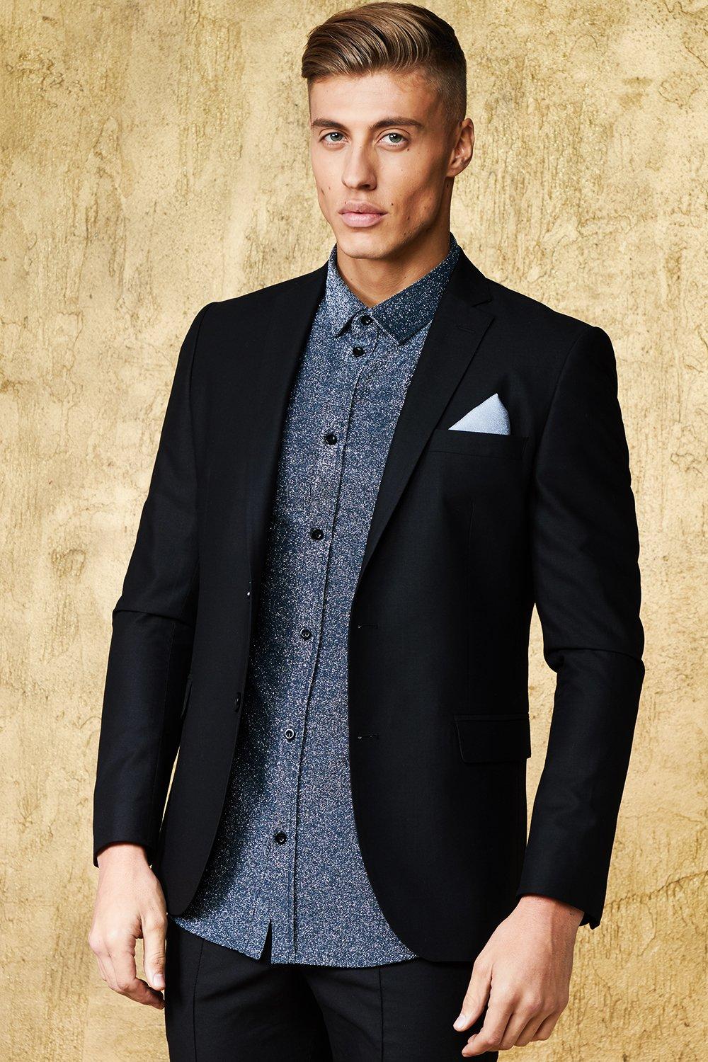 Skinny Fit Plain Suit Jacket