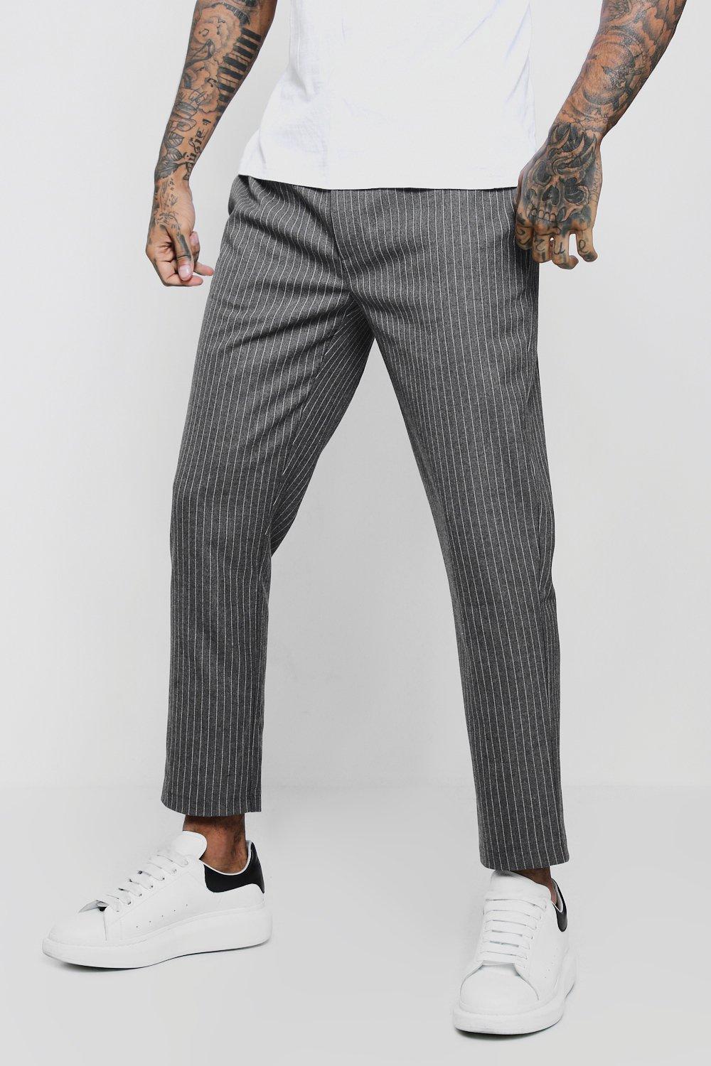 pinstripe smart joggers