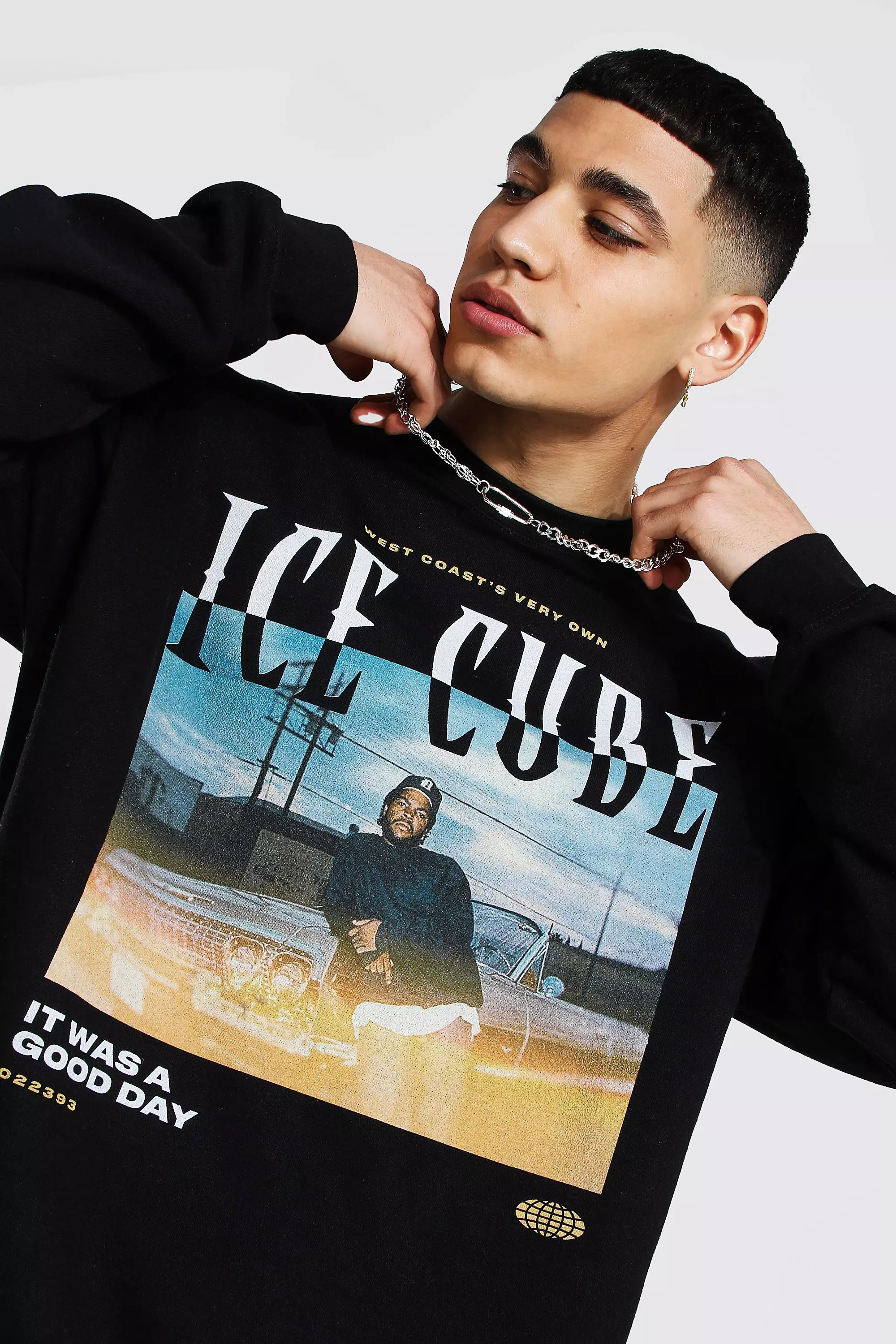 Oversized Ice Cube Car License Sweatshirt