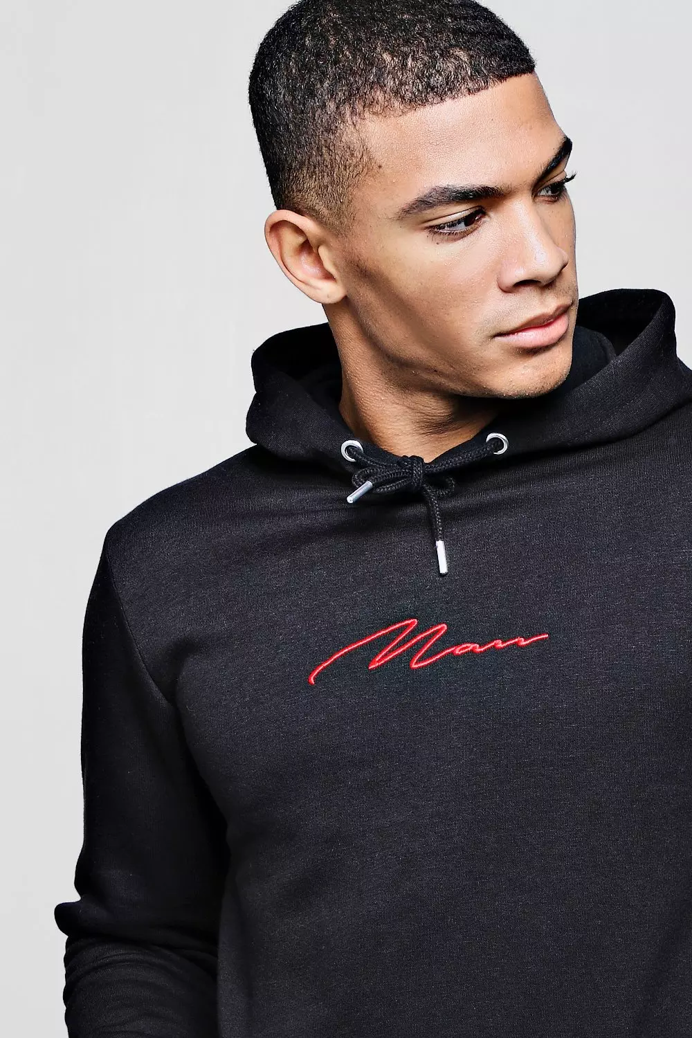 MAN Signature Embroidered Hoodie