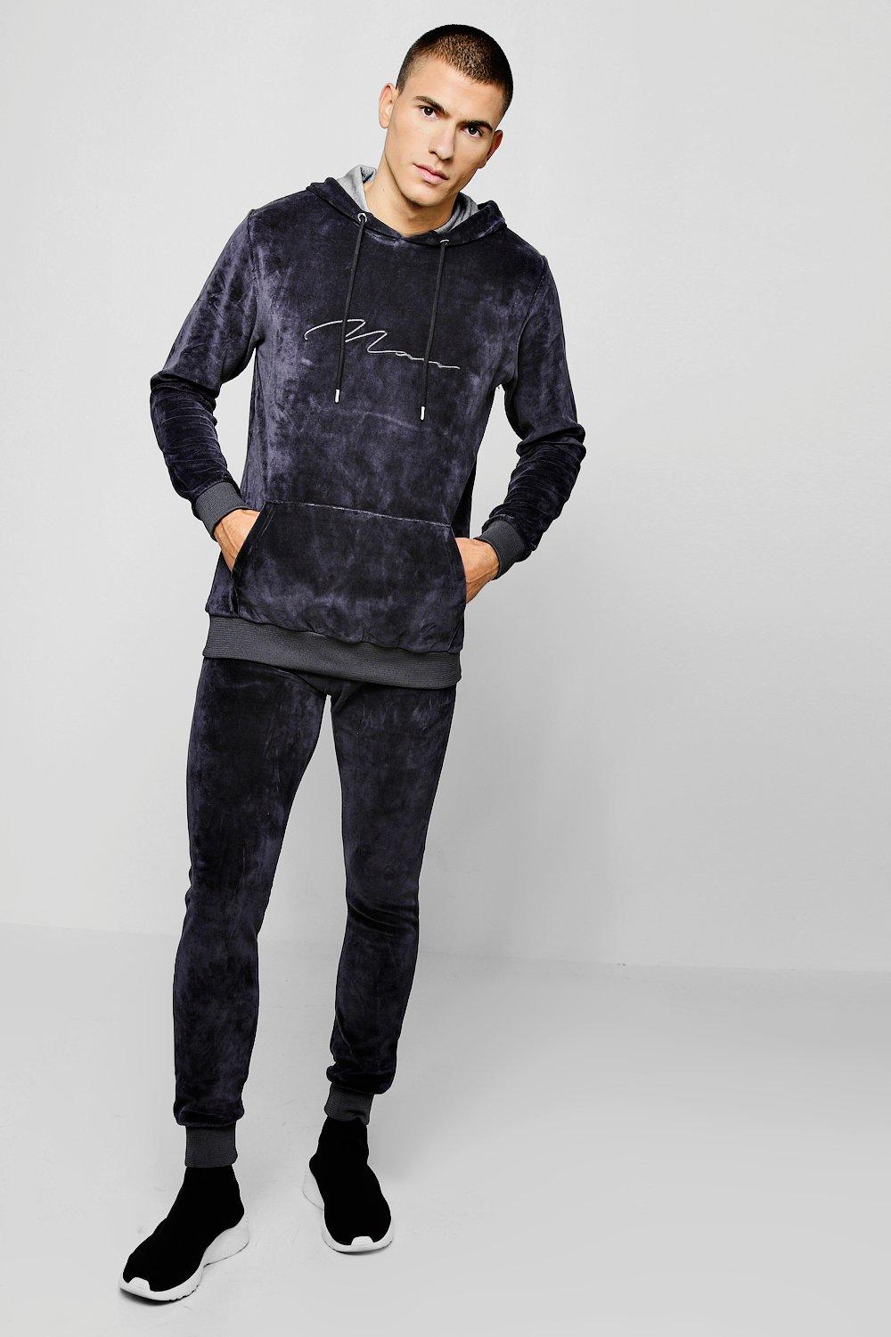 velour tracksuit boohoo