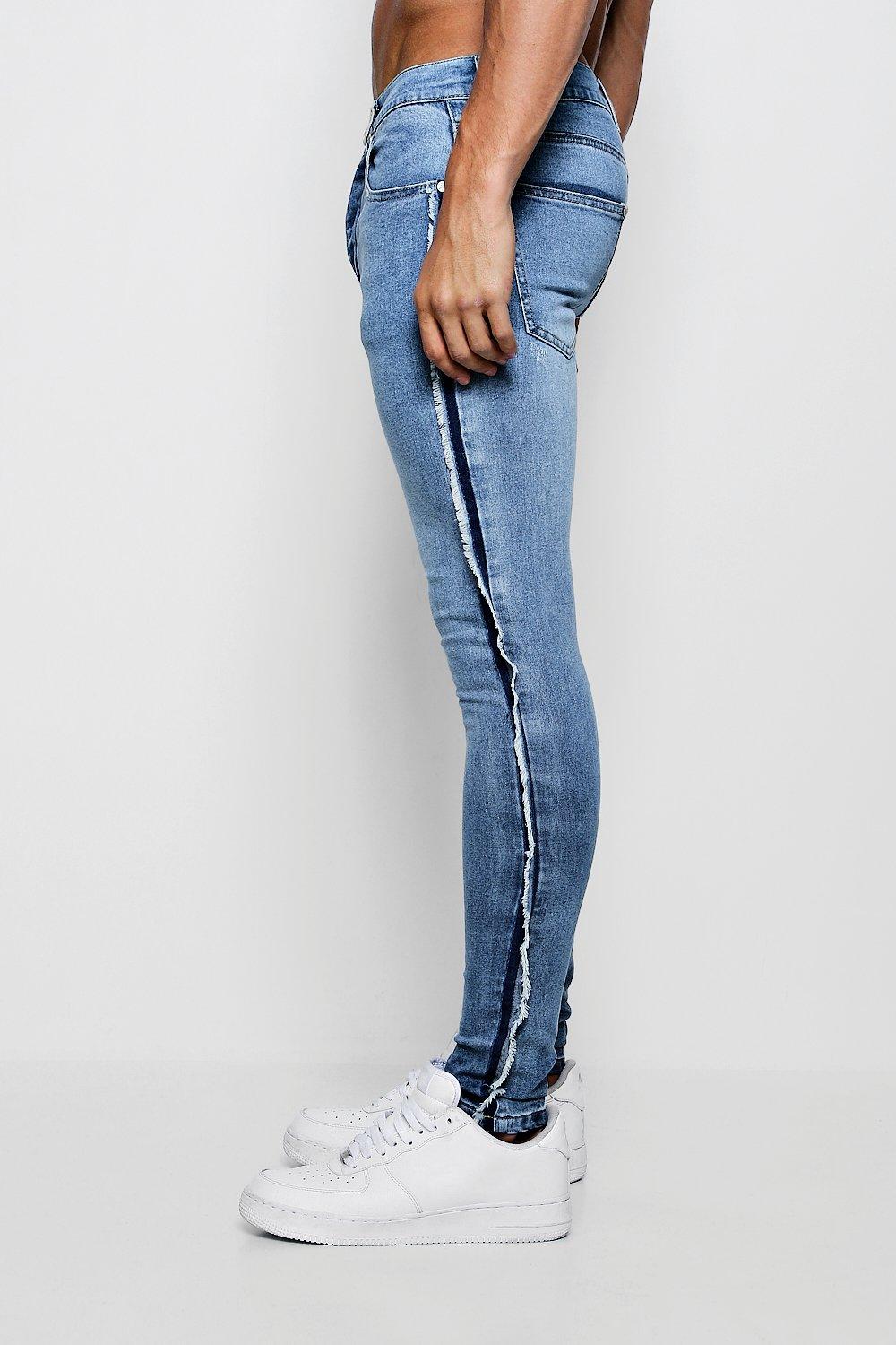 frayed side jeans